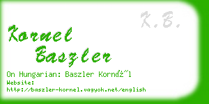 kornel baszler business card